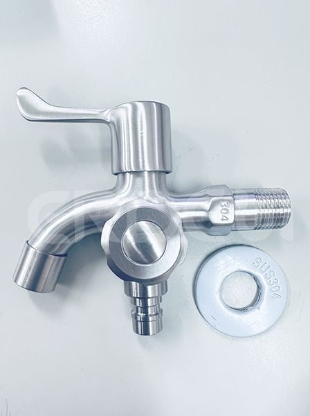 不鏽鋼雙開龍頭含冒蓋