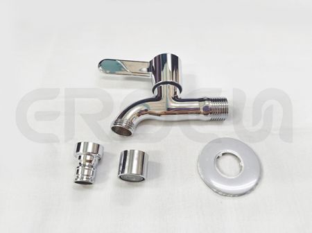 不鏽鋼鍍鉻陽台快開粉色把手龍頭配件