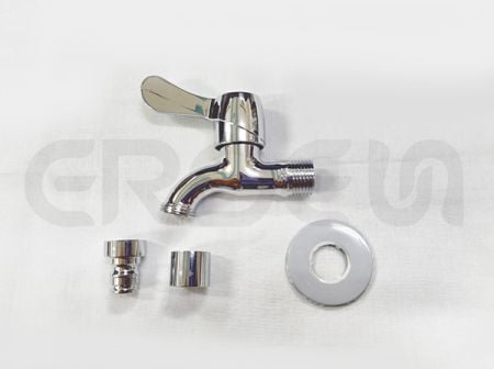 不鏽鋼鍍鉻陽台快開圓頭把手龍頭選配出水嘴