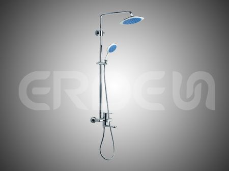 圓扁型出水龍頭可調式升降桿淋浴柱