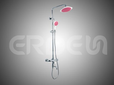 圓管型出水龍頭可調式升降桿淋浴柱