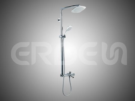 圓柱管型出水龍頭可調式升降桿淋浴柱