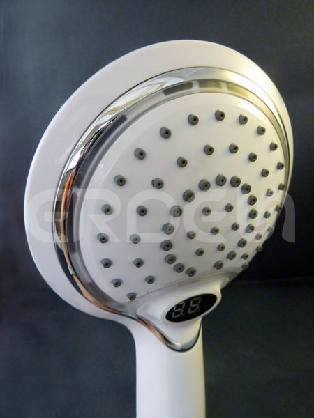 رأس دش يدوي مع شاشة عرض رقمية لدرجة الحرارة