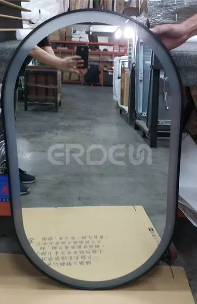 オーバルサンドブラストLEDミラー