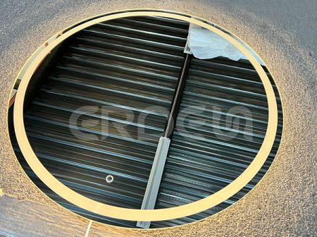 ラウンドサンドブラストLEDミラー-3000K暖白