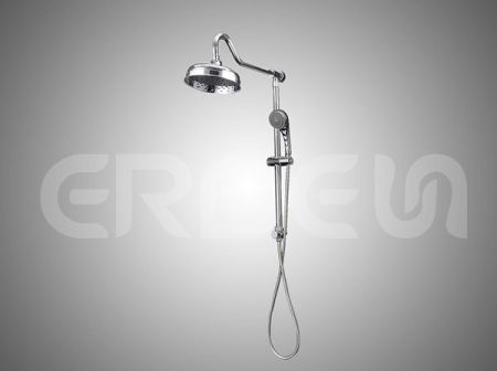 แถบเลื่อนสมัยใหม่พร้อมฝักบัวมือถือและหัวฝักบัวฝน