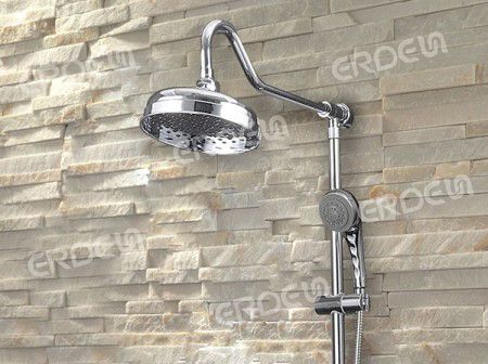 Moderne Duschsäule - ERDEN Moderne Duschsäule mit Handbrause und Regenduschkopf