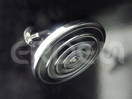 Tête de douche pluie ronde en laiton à fonction unique Swirl