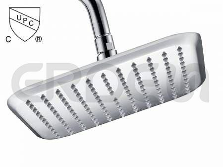 UPC CUPC 方形倒R角單功能銅淋浴頂噴 - UPC CUPC 方形倒R角單功能銅淋浴頂噴