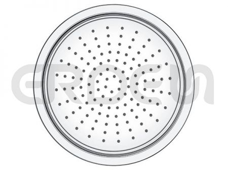 雙圓盤銅淋浴頂噴出水面