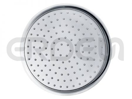 圓扁型單功能銅淋浴頂噴出水面