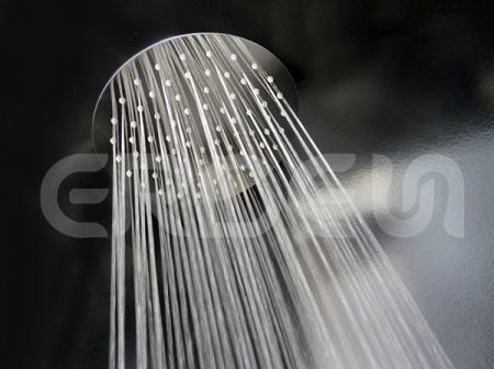 Shower Head Hujan Bulat Stainless Steel dengan Nozel Pembersih Sendiri