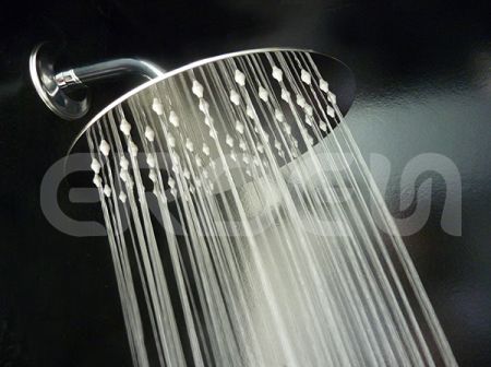 ERDEN Stainless Steel Single Function Round Rain Shower Head with Self Cleaning Nozzles