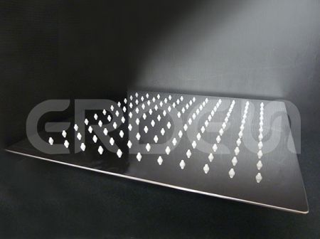 百昱不鏽鋼單方形淋浴頂噴