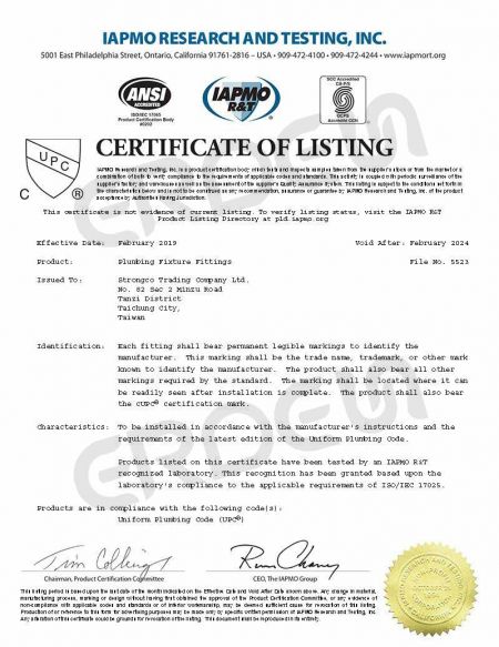 UPC CUPC認證自然三段功能蓮蓬頭