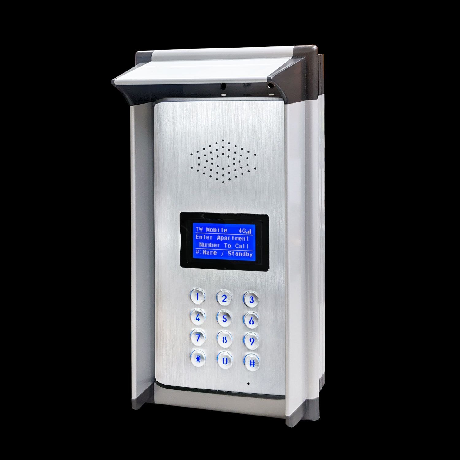Silver Intercom Sign 4G Smart Intercom with LCD and Keypad - 4G Smart Intercom with LCD and ...