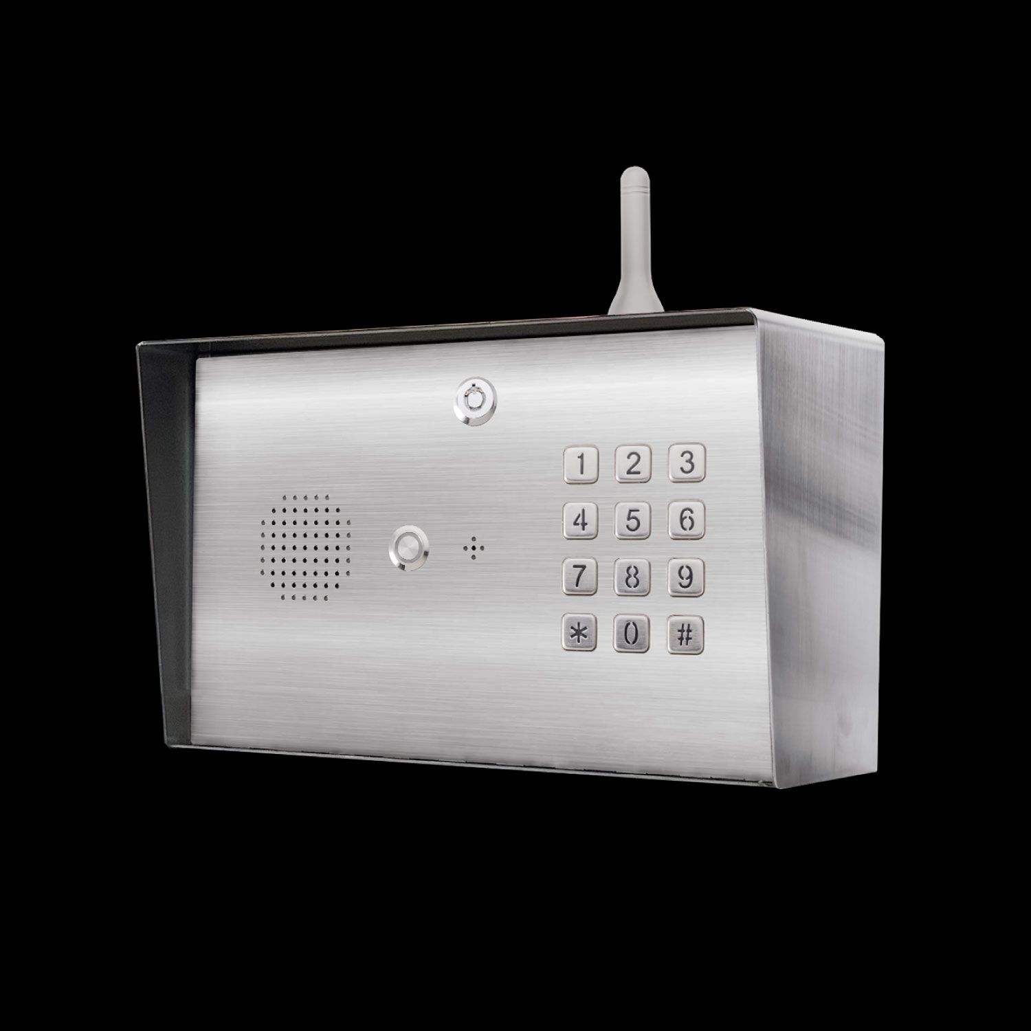 4G Stainless Steel Gooseneck Keypad intercom - LTE Keypad GSM Call ...