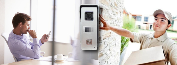 TH-601W provides a new level of security, by notifying you when someone is on your property and letting you see and speak with anyone at your front door. Imagine being home alone at night, and answering the door in complete safety and comfort.