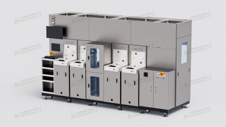 4-Port-EFEM-Wafer-Handhabungssystem. - 4-Port-EFEM-Wafer-Handhabungsmodul, das für die Halbleiterindustrie entwickelt wurde.