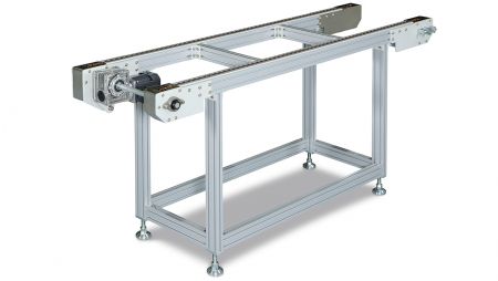 Free flow conveyor: material transport for assembly and processing lines