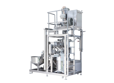 Die Sojabohnen-Schleif- und Trennmaschine ist eine der Maschinen in der Tofu-Produktionslinie.