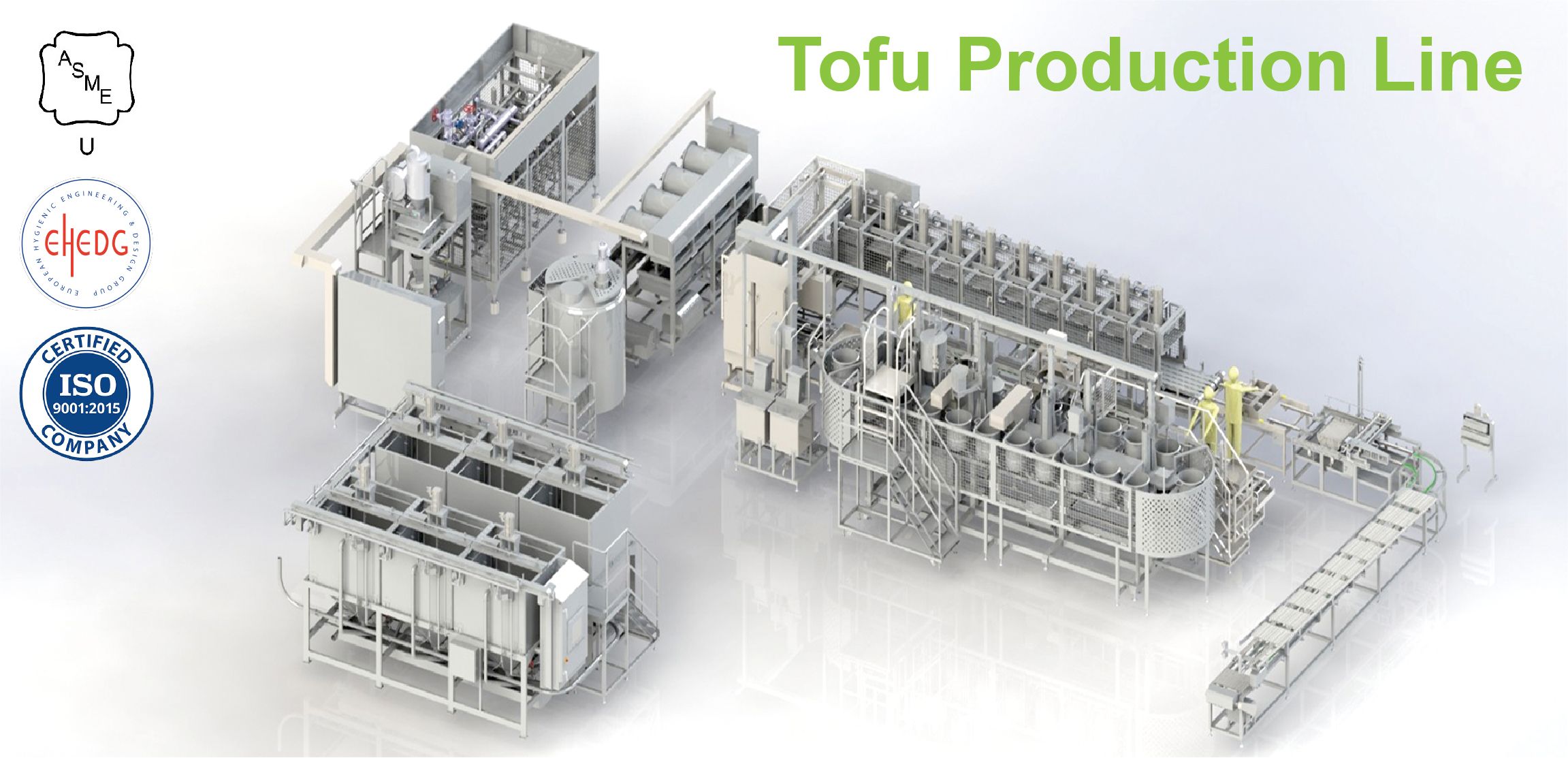 Linea di produzione del tofu, produzione di tofu