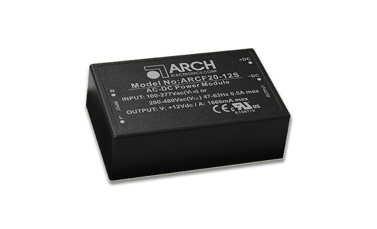 20W OVC III Regulated Output PCB Mount AC-DC Encapsulated Power Module ...