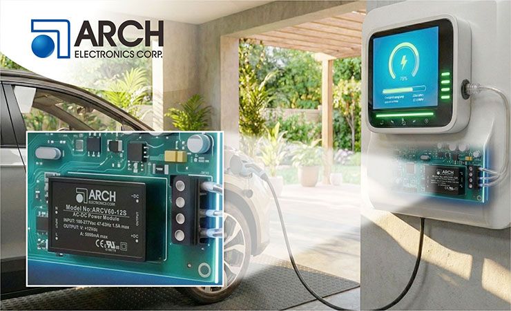ARCV60 电源模组:住宅电动车(EV)充电系统的60W 辅助电源方案