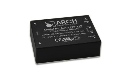100W OVC III Regulated Output PCB Mount AC-DC Encapsulated Power Module - ARCH AC-DC Encapsulated Power Module AJCV100