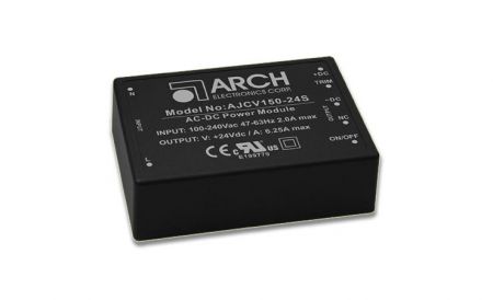 150W OVC III Regulated Output PCB Mount AC-DC Encapsulated Power Module - ARCH AC-DC Encapsulated Power Module AJCV150