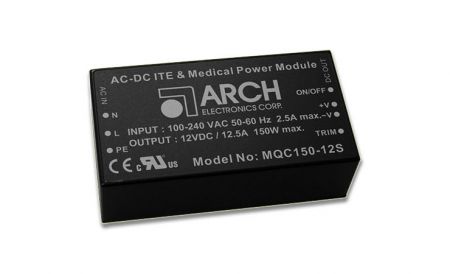 150W Regulated Output PCB Mount AC-DC Encapsulated Power Module - ARCH AC-DC Encapsulated Power Module MQC150