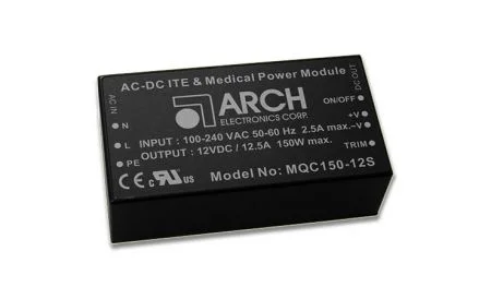 150W Regulated Output PCB Mount AC-DC Encapsulated Power Module - ARCH AC-DC Encapsulated Power Module MQC150