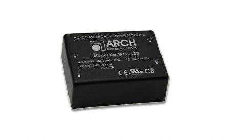15W Medical-Grade AC-DC Power Module with Single, Dual & Triple Outputs - ARCH AC-DC Encapsulated Power Module MTC
