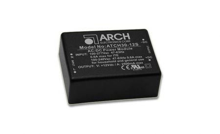 30W Ultra-Compact AC-DC Power Module with Triple Safety Certifications - ARCH AC-DC Encapsulated Power Module ATCH30