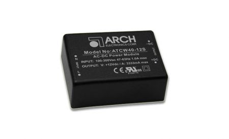40W OVC IV Regulated Output PCB Mount AC-DC Encapsulated Power Module - ARCH AC-DC Encapsulated Power Module ATCW40