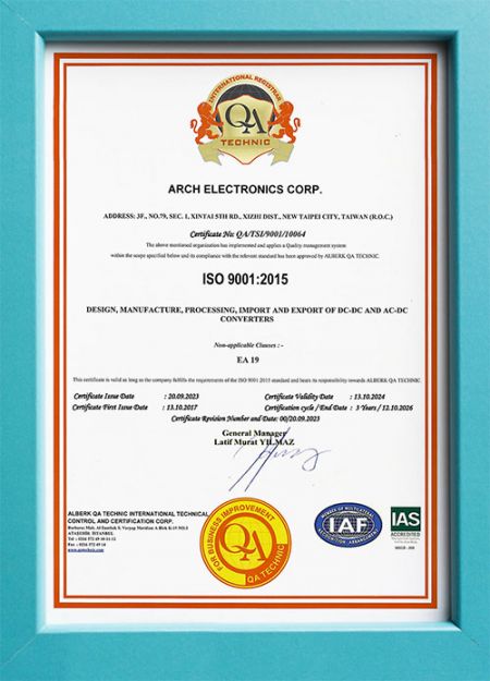 ARCH has approved ISO 9001 certificate in 2015.