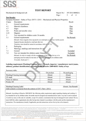گزارش تست EN-71 (1-2)