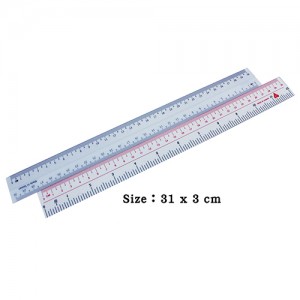 प्लास्टिक PVC 30 सेमी रूलर - 30 सेमी रूलर - KP-C01