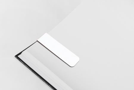 純白のPVC磁石ブックマーク