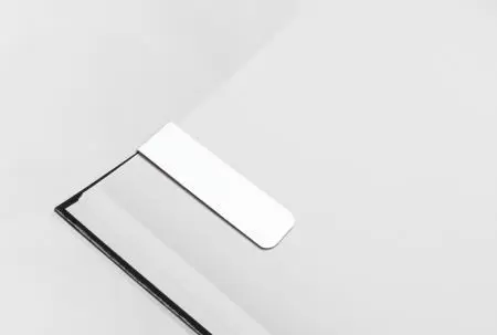 White PVC Magnetic Bookmark - White PVC Magnetic Bookmark - MG-B07-W