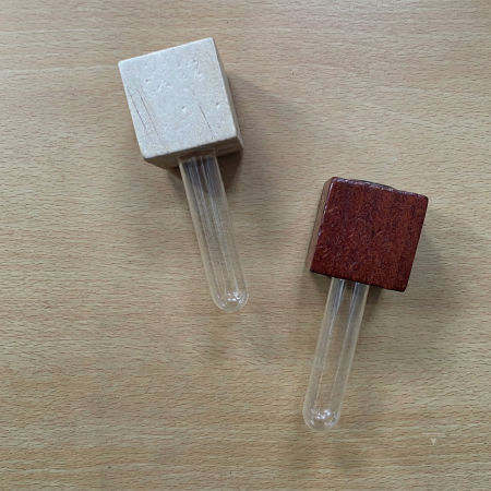 Natural Wood Cube Test Tube Fridge Magnet - Natural Wood Cube Test Tube Fridge Magnet