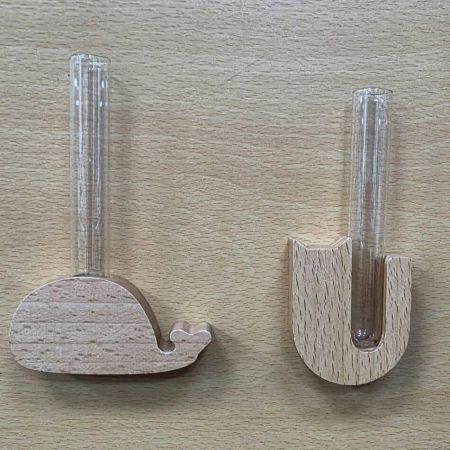 Wooden Animal Shape Test Tube Magnet - Wooden Animal Shape Test Tube Magnet