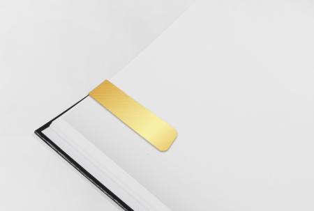 Gold PVC Magnetic Bookmark - Gold PVC Magnetic Bookmark -  MG-B07-G