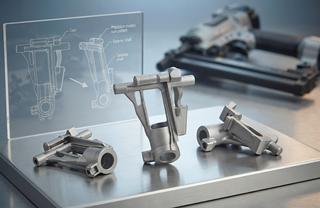 Lost Wax Casting for Nailer Components - Precision Cast Steel Nailer Component