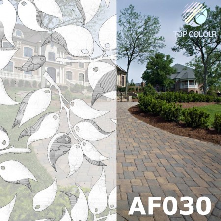 Filme Decorativo para Janelas (Folhas Foscas) - Filme Decorativo com Padrão de Folhas Foscas