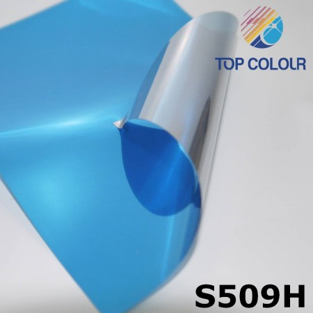 Reflective Window Film in Blue Silver  ( Color Outward ) - Reflective Car Window Tint Film