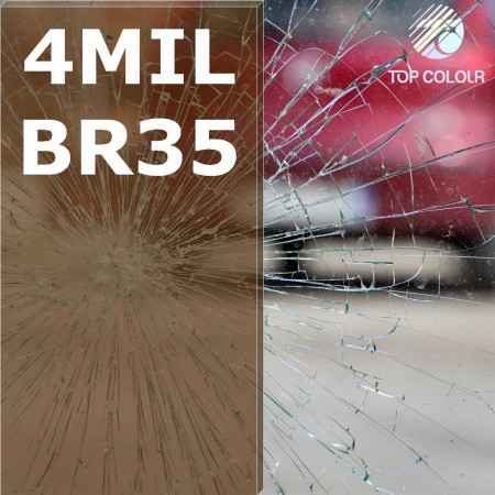 4mil thickness Brown 35% Safety Window Film - 4mil Safety Window Film