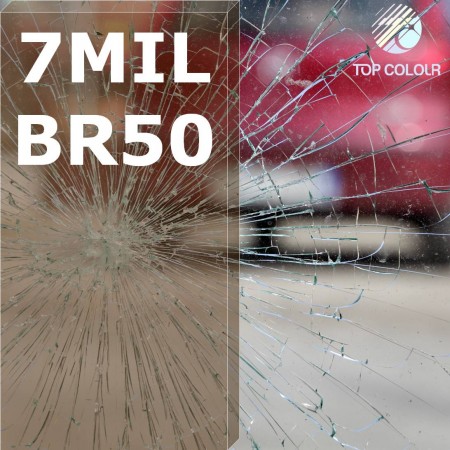 7mil thickness Brown 50% Safety Window Film