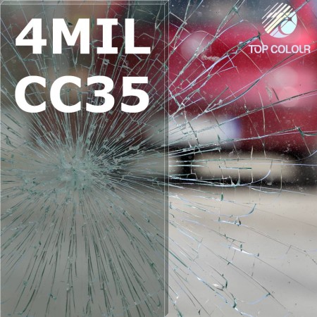 4mil thickness Charcoal 35% Safety Window Film - 4mil Security Film for Car Windows