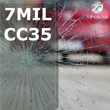 7mil thickness Charcoal 35% Safety Window Film - 7mil Security Film for Car Windows